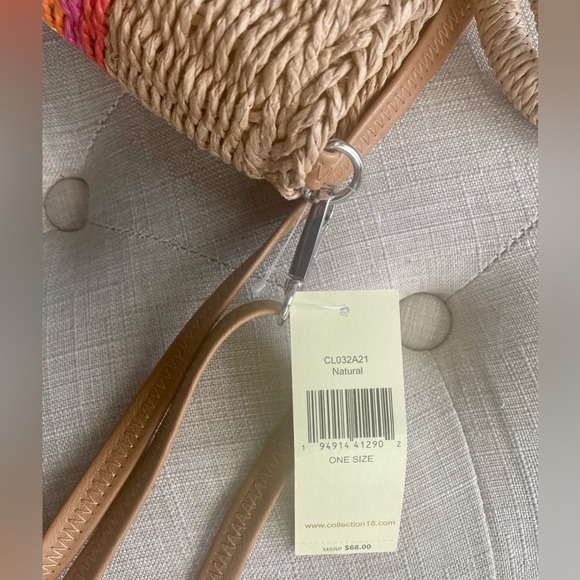 Crown Vintage Striped/rainbow/PRIDE Straw Bag - Picture 5 of 6